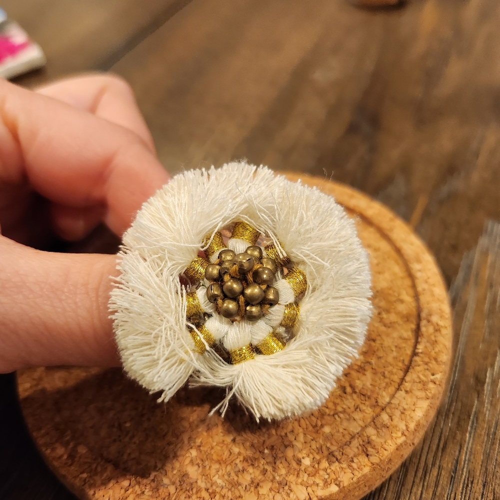 Anthropologie Shiraleah White Kali Ring